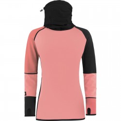BASE LAYER TOP WOMEN MAJESTY SURFACE - BLACK / CORAL