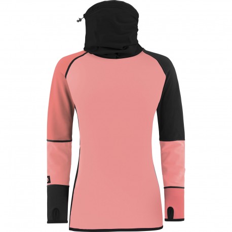 CAMISETA TERMICA MUJER MAJESTY SURFACE - BLACK / CORAL